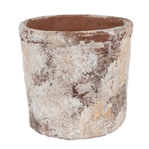 Ghiveci flori teracota bej maro 18x15 cm