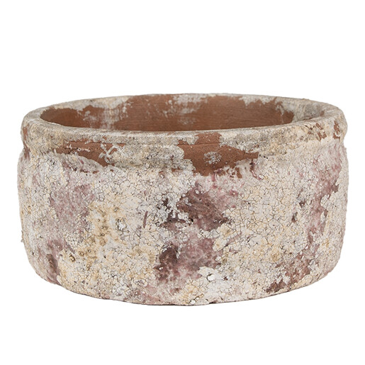 Ghiveci flori teracota bej maro 18x8 cm
