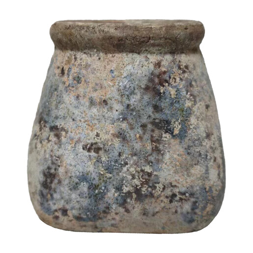 Ghiveci flori teracota albastru bej 18x18x17 cm
