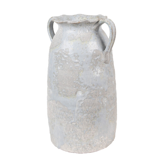 Vaza flori teracota gri 19x16x28 cm