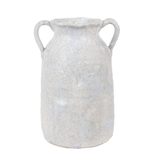 Vaza flori teracota gri 15x12x20 cm