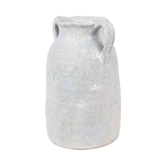 Vaza flori teracota gri 15x12x20 cm