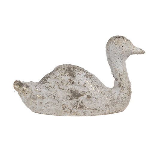 Figurina Ratusca piatra alba 15x5x9 cm
