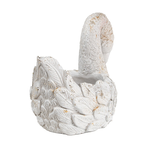 Ghiveci flori piatra alba maro Lebada 19x11x15 cm