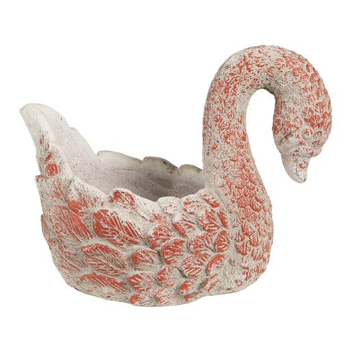 Ghiveci flori piatra gri rosie Lebada 19x11x15 cm