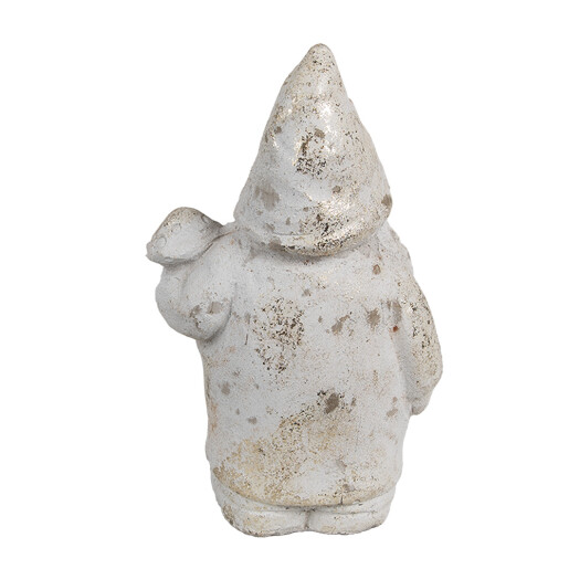 Figurina Gnom piatra alba maro 9x8x15 cm
