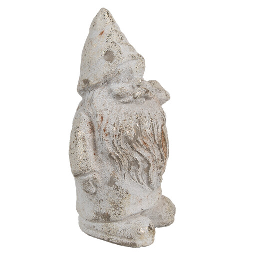 Figurina Gnom piatra alba maro 9x8x15 cm