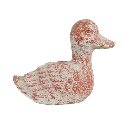 Figurina Ratusca piatra gri rosie 15x8x12 cm