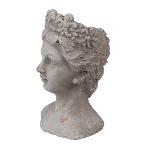 Ghiveci flori piatra gri Femeie 14x15x24 cm