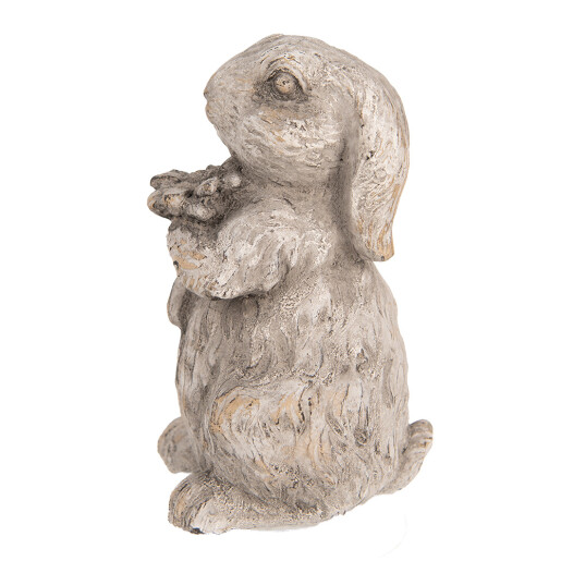 Figurina Iepuras Paste piatra gri 10x9x15 cm