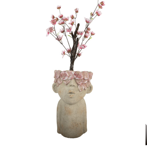 Ghiveci flori teracota roz bej 20x19x31 cm Ghiveci flori teracota roz bej 20x19x31 cm