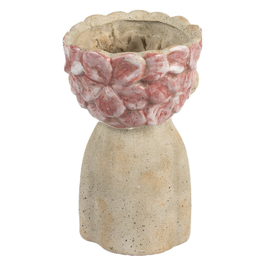 Ghiveci flori teracota roz bej 16x15x25 cm Ghiveci flori teracota roz bej 16x15x25 cm