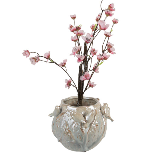 Ghiveci flori teracota albastra maro 22x21x17 cm Ghiveci flori teracota albastra maro 22x21x17 cm