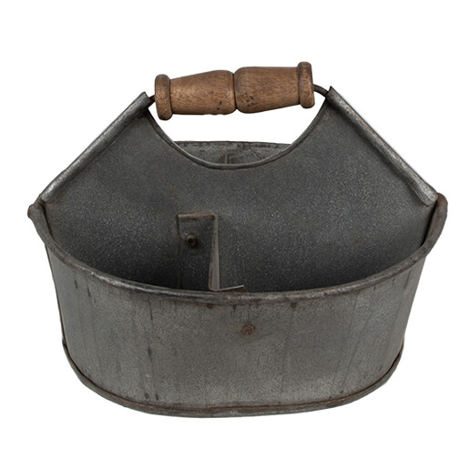 Ghiveci flori fier gri 20x18x16 cm