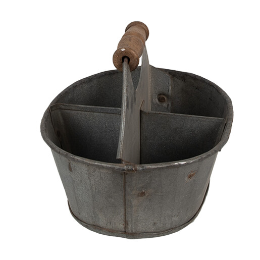 Ghiveci flori fier gri 20x18x16 cm