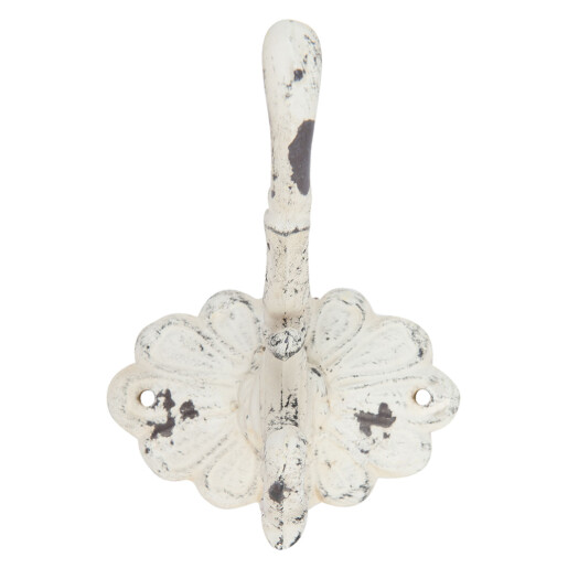 Cuier perete fier alb vintage 10x10x13 cm Cuier perete fier alb vintage 10x10x13 cm