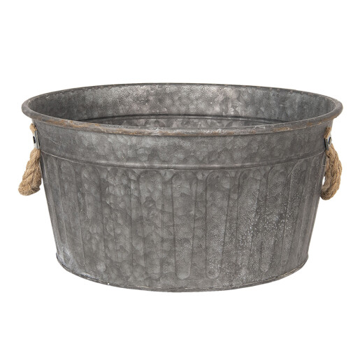 Set 2 ghivece flori fier gri 35x17, 27x15 cm