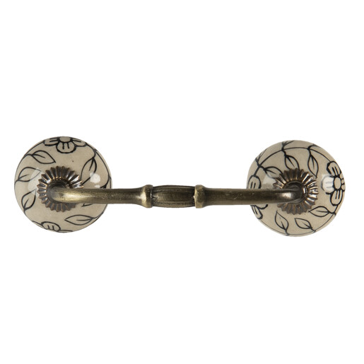 Maner mobilier cupru ceramica bej 14x4x3 cm