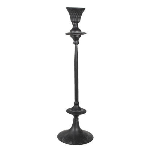 Set 2 sfesnice metal negru 15x52 cm