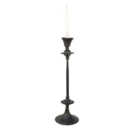 Set 2 sfesnice metal negru 15x52 cm