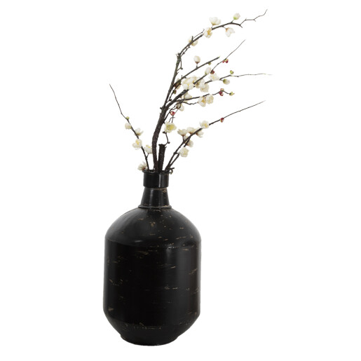 Vaza flori metal negru antichizat 24x45 cm