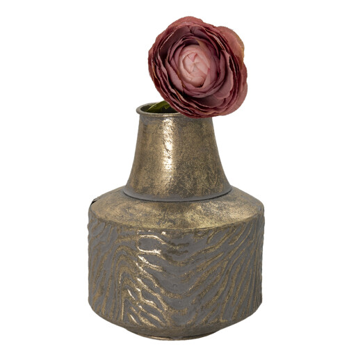 Vaza flori metal maro cupru 15x21 cm