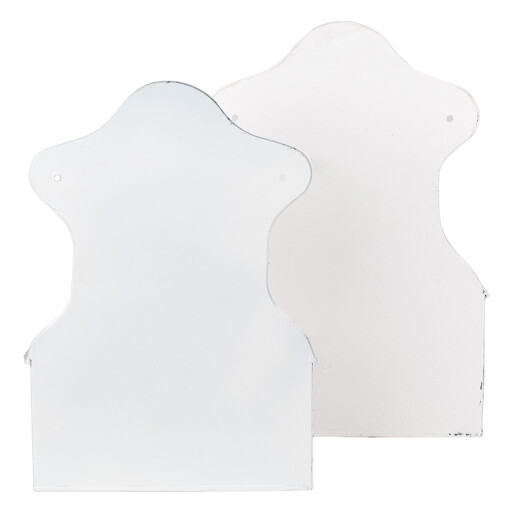 Set 2 suporturi ghivece flori fier bej 26x14x37 cm, 23x12x32 cm