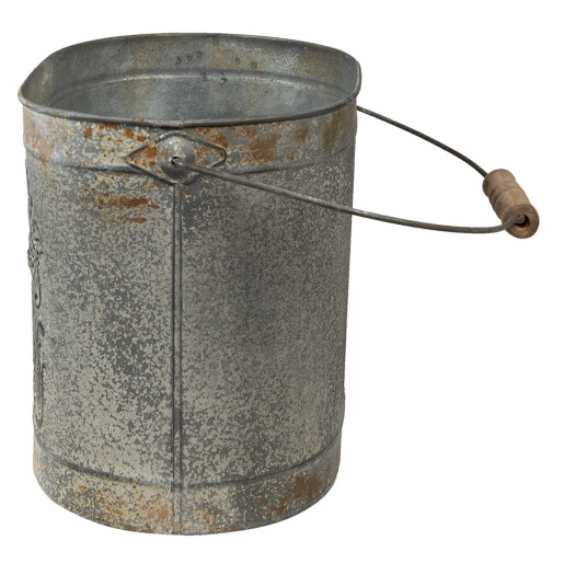 Set 2 ghivece flori metal gri vintage (2) 31x20x23 / 27x17x21 cm Set 2 ghivece flori metal gri vintage (2) 31x20x23 / 27x17x21 cm