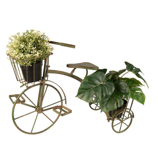 Suport flori fier verde antichizat Bicicleta 61x29x45 cm