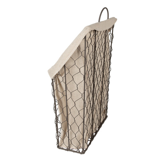 Cos fier maro textil crem 23x9x21/37 cm