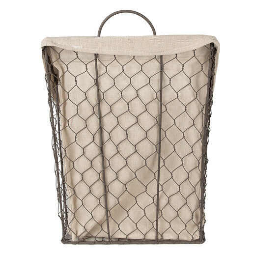 Cos fier maro textil crem 23x9x21/37 cm