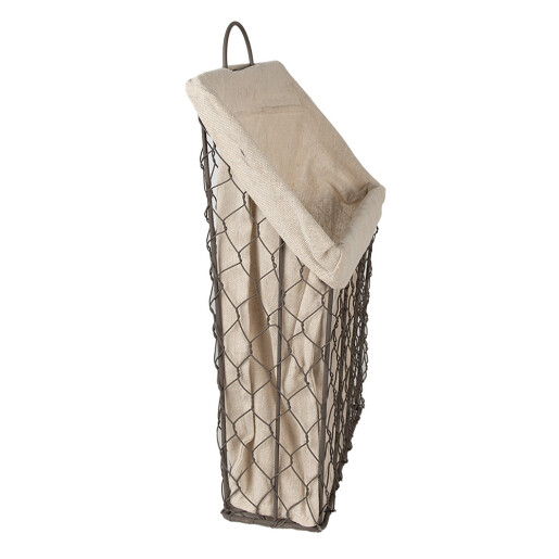 Cos fier maro textil crem 23x9x21/37 cm