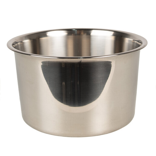 Bol dublu hranire animale fier maro inox 46x26x16 cm, 2x2000 ml