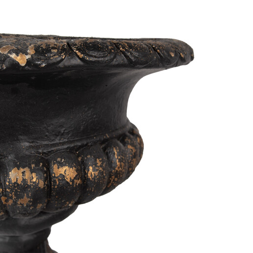 Ghiveci flori ceramica neagra cupru Ø 52x47 cm