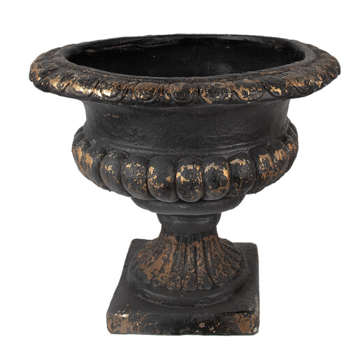 Ghiveci flori ceramica neagra cupru Ø 52x47 cm