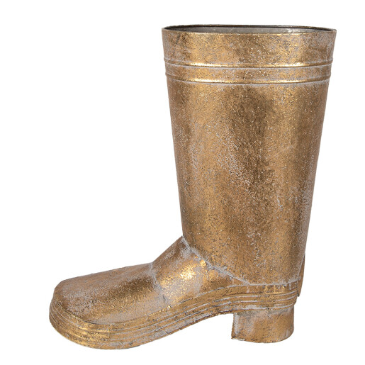 Ghiveci flori metal auriu 30x15x37 cm