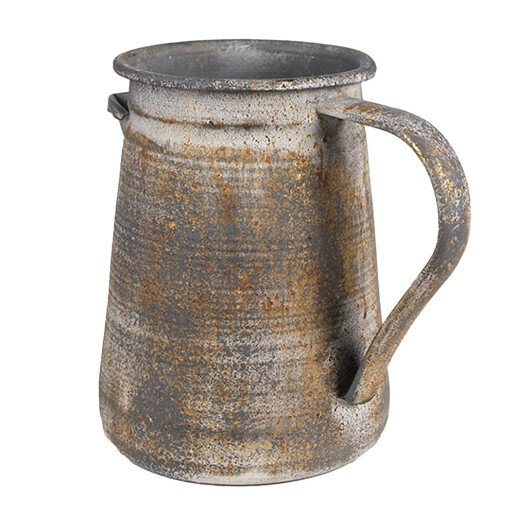Carafa decorativa metal gri antichizat 20x12x16 cm