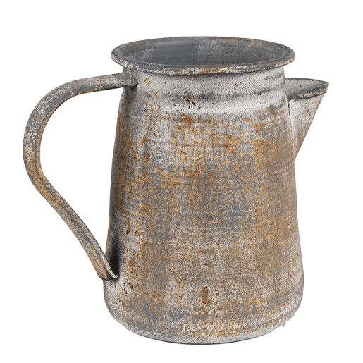 Carafa decorativa metal gri antichizat 20x12x16 cm