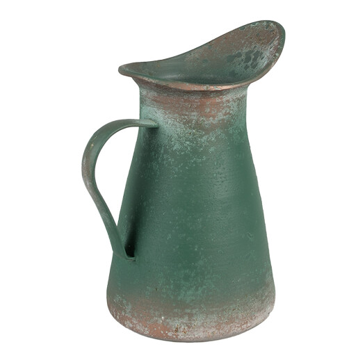 Carafa decorativa metal verde maro 21x15x25 cm