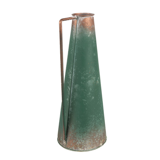 Carafa decorativa metal verde maro 14x12x31 cm