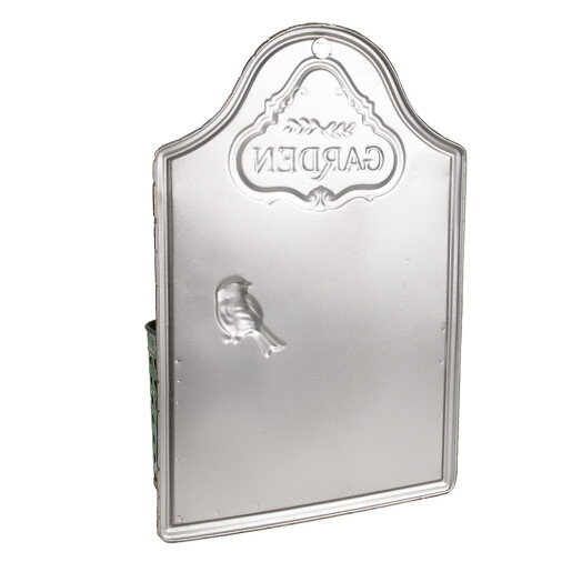 Suport ghivece flori metal verde antichizat 29x13x45 cm