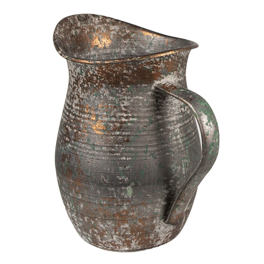 Carafa decorativa metal gri cupru 19x13x19 cm