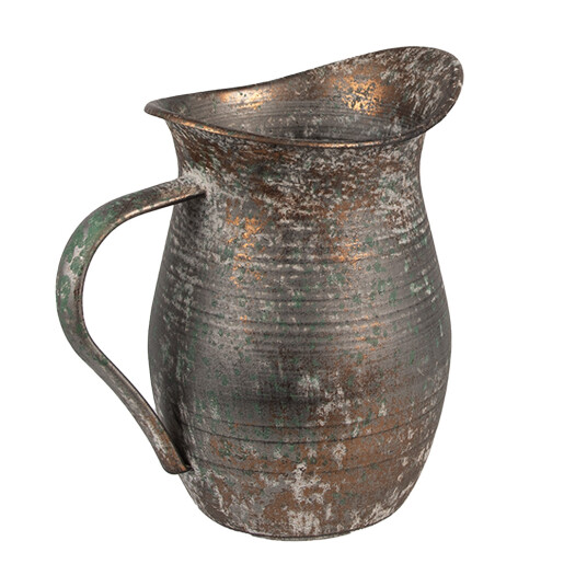 Carafa decorativa metal gri cupru 19x13x19 cm