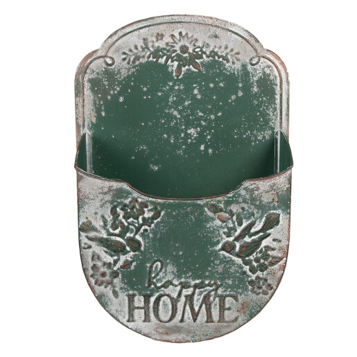 Suport ghivece flori metal verde antichizat 28x9x41 cm