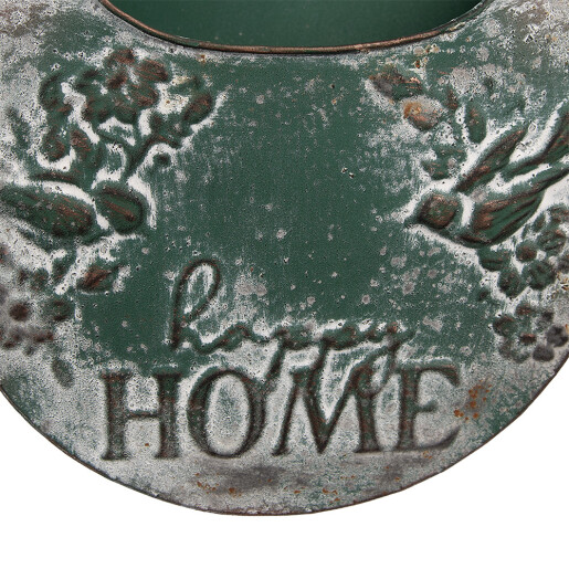 Suport ghivece flori metal verde antichizat 28x9x41 cm