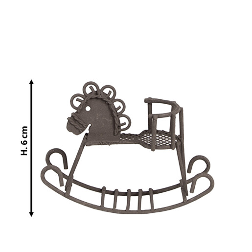 Figurina Calut fier maro 9x3x6 cm