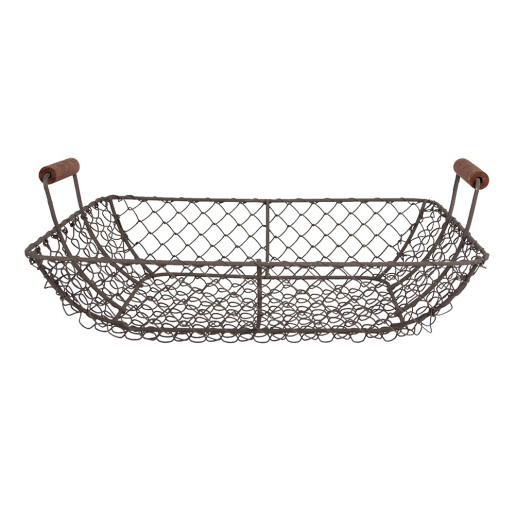 Cos fier lemn maro 32x26x8/12 cm