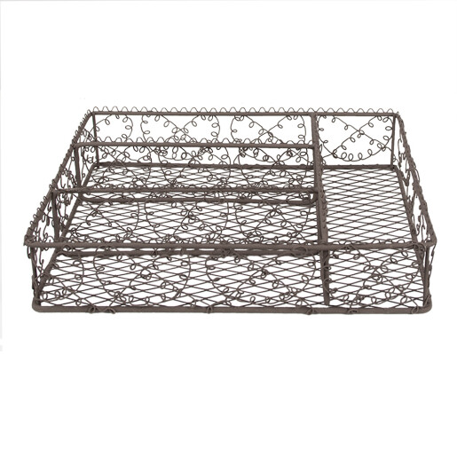 Suport tacamuri bucatarie fier maro 31x25x7 cm