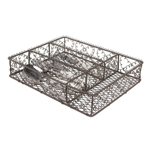 Suport tacamuri bucatarie fier maro 31x25x7 cm