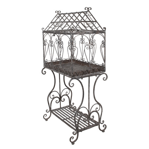 Suport ghivece flori fier maro 48x36x102 cm